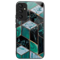 OEM - Samsung Galaxy A55 5G Skal H&auml;rdat Glas + Plast Marmor M&ouml;nster - Stil N