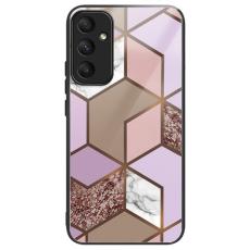 OEM - Samsung Galaxy A55 5G Skal H&auml;rdat Glas+Plast Marmor - Style J