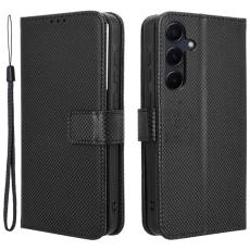 OEM - Samsung Galaxy A55 5G Mobilskal KonstL&auml;der Flip - Svart