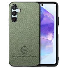 OEM - Samsung Galaxy A55 5G Skal Konstl&auml;der + Plast Anti-Drop - Gr&ouml;n