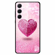 OEM - Samsung Galaxy A55 5G Skal M&ouml;nstertryck H&auml;rdat Glas+TPU - Heart