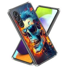 OEM - Samsung Galaxy A55 5G Skal M&ouml;nstertryckt St&ouml;tskydd TPU - Flame Skull