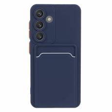 OEM - Samsung Galaxy A55 5G Skal Plast Anti-rep och Kortfack - M&ouml;rkbl&aring;