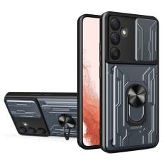 OEM - Samsung Galaxy A55 5G Skal Plast Kickstand Bakcover - Titan Gr&aring;