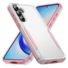 OEM - Samsung Galaxy A55 5G Skal Plast Milit&auml;rklass Skydd - Vit/Pink