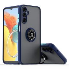 OEM - Samsung Galaxy A55 5G Skal Plast Ring Kickstand - Safir / Ljusbl&aring;