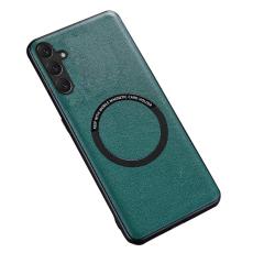 OEM - Samsung Galaxy A55 5G Skal PU L&auml;der TPU Magnetisk - Gr&ouml;n