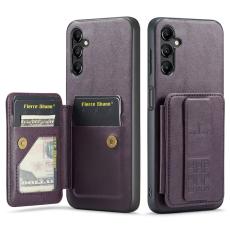 OEM - Samsung Galaxy A55 5G Skal PU L&auml;der + TPU Skydd - Lila