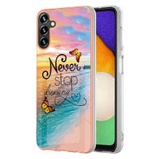 OEM - Samsung Galaxy A55 5G Skal TPU IMD Marmor Blomm&ouml;nster - Never Stop Dreaming