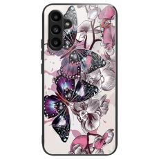 OEM - Samsung Galaxy A55 5G Skal TPU M&ouml;nster Skydd - Lila Fj&auml;rilar