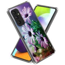 OEM - SAMSUNG Galaxy A55 5G Skal TPU M&ouml;nster Slim Design - Lila Krysantemum