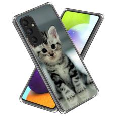 OEM - Samsung Galaxy A55 5G Skal TPU M&ouml;nstertryck - S&ouml;t Katt