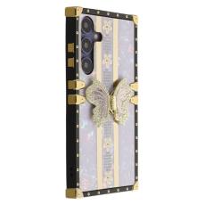 OEM - Samsung Galaxy A55 5G Skal TPU + PC Electroplaterad Fj&auml;ril - Lila