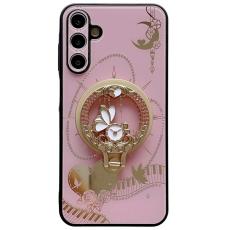 OEM - Samsung Galaxy A55 5G Skal TPU + PC Med St&auml;ll - Rosa