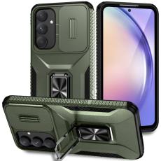 OEM - Samsung Galaxy A55 5G Skal TPU+PC Kamera Skydd St&auml;ll - Gr&ouml;n