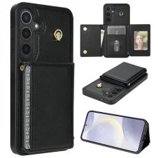 OEM - Samsung Galaxy A55 5G Skal Tri-Fold Fodral TPU+Konstl&auml;der - Svart