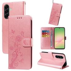 OEM - Samsung Galaxy A57 Pl&aring;nboksfodral Konstl&auml;der Blomm&ouml;nster - Rosa