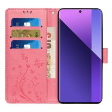 OEM - Samsung Galaxy A57 Pl&aring;nboksfodral Konstl&auml;der Blomtryck - Rosa