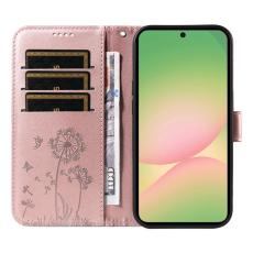 OEM - Samsung Galaxy A57 Pl&aring;nboksfodral Konstl&auml;der Dandelion - Ros&eacute;guld