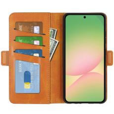 OEM - Samsung Galaxy A57 Pl&aring;nboksfodral Konstl&auml;der - Gul