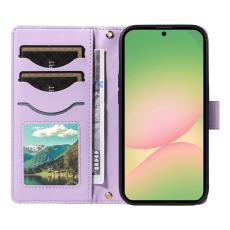 OEM - Samsung Galaxy A57 Pl&aring;nboksfodral Konstl&auml;der Rhombus - Lila
