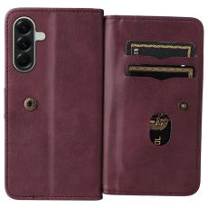 OEM - Samsung Galaxy A57 Pl&aring;nboksfodral Konstl&auml;der St&auml;ll - Vinr&ouml;d