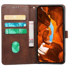 OEM - Samsung Galaxy A57 Fodral &Auml;kta L&auml;der St&auml;llfunktion - Brun