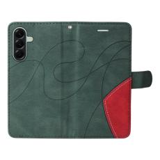 OEM - Samsung Galaxy A57 Pl&aring;nboksfodral Konstl&auml;der St&auml;llfunktion - Gr&ouml;n