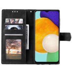 OEM - Samsung Galaxy A57 Pl&aring;nboksfodral Konstl&auml;der - Svart