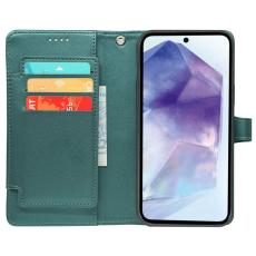 OEM - Samsung Galaxy A57 Fodral Konstl&auml;der 9 Kortfack - Gr&ouml;n