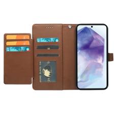 OEM - Samsung Galaxy A57 Fodral PU L&auml;der 9 Kortfack - Brun