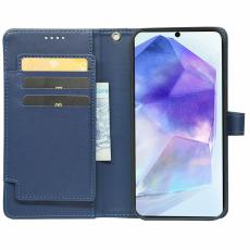 OEM - Samsung Galaxy A57 Fodral PU L&auml;der St&auml;ll - Bl&aring;