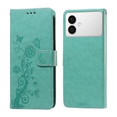 OEM - Samsung Galaxy S26 Edge Pl&aring;nboksfodral Konstl&auml;der Blomtryck St&auml;ll - Gr&ouml;n