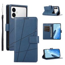 OEM - Samsung Galaxy S26 Edge Pl&aring;nboksfodral Imprint Konstl&auml;der med Handledsrem - Bl&aring;