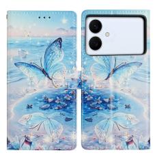 OEM - Samsung Galaxy S26 Edge Pl&aring;nboksfodral M&ouml;nstertryck Konstl&auml;der - Ocean Butterfly