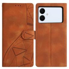 OEM - Samsung Galaxy S26 Edge Pl&aring;nboksfodral St&auml;ll Triangelm&ouml;nster Konstl&auml;der - Brun