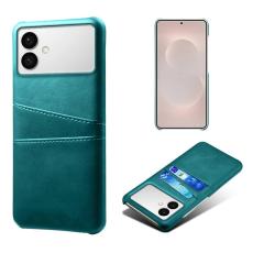 OEM - Samsung Galaxy S26 Edge Mobilskal PU L&auml;der + H&aring;rd PC - Gr&ouml;n