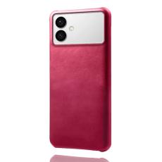 OEM - Samsung Galaxy S26 Edge Mobilskal PU L&auml;der H&aring;rd PC Skydd - Rosa