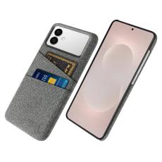 OEM - Samsung Galaxy S26 Edge Skal Tyg + H&aring;rd PC Med Dubbelkortfack - Gr&aring;