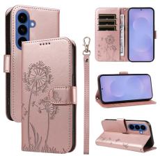 OEM - Samsung Galaxy S26+ Pl&aring;nboksfodral Konstl&auml;der Dandelion - Ros&eacute;guld