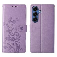 OEM - Samsung Galaxy S26 Fodral Fj&auml;ril Blomm&ouml;nster Konstl&auml;der - Lila