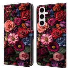 OEM - Samsung Galaxy S26 Plus Pl&aring;nboksfodral Konstl&auml;der Flip St&auml;ll Blommig