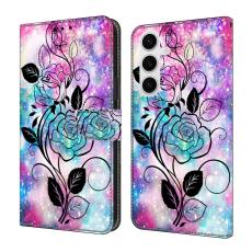 OEM - Samsung Galaxy S26 Fodral M&ouml;nstertryck Konstl&auml;der Flip St&auml;ll - Pattern 2