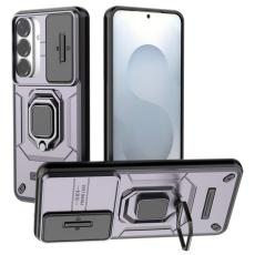 OEM - Samsung Galaxy S26 Plus Mobilskal Plast Kickstand Skydd med Linsskydd - Lila