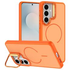 OEM - Samsung Galaxy S26 Plus Mobilskal Plast Med St&auml;ll - Orange