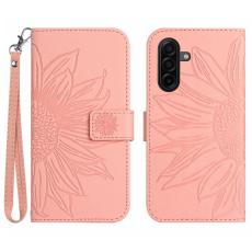 OEM - Samsung Galaxy S26 Pro Fodral &Auml;kta L&auml;der Blomm&ouml;nster - Rosa
