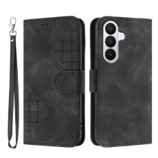 OEM - Samsung Galaxy S26 Pro Fodral &Auml;kta L&auml;der Fj&auml;ril Blomma - Svart