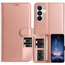 YIKATU - Samsung Galaxy S26 Pro Fodral PU L&auml;der Folio Flip - Ros&eacute;guld