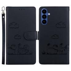 OEM - Samsung Galaxy S26 / S26 Pro Skal RFID Skydd Kattm&ouml;nster TPU- Svart