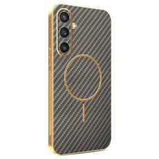 OEM - Samsung Galaxy S26 Skal Kolfiber Texturerad TPU - Kaffe